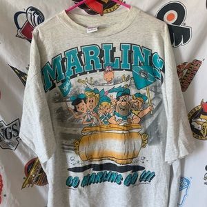 Vintage 1994 flinstones Miami Marlins t shirt